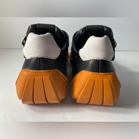 John fluevog Dave loafers sandals leather black orange 9 John Fluevog Dave Men main image 4